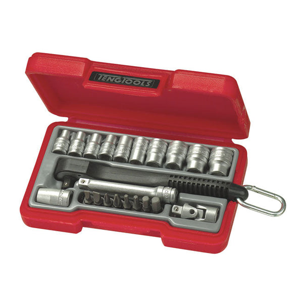 TengTools Wrench Set Teng Tools Mini Rosso 1/4" Socket Wrench Set Metric Sizes Customhoj