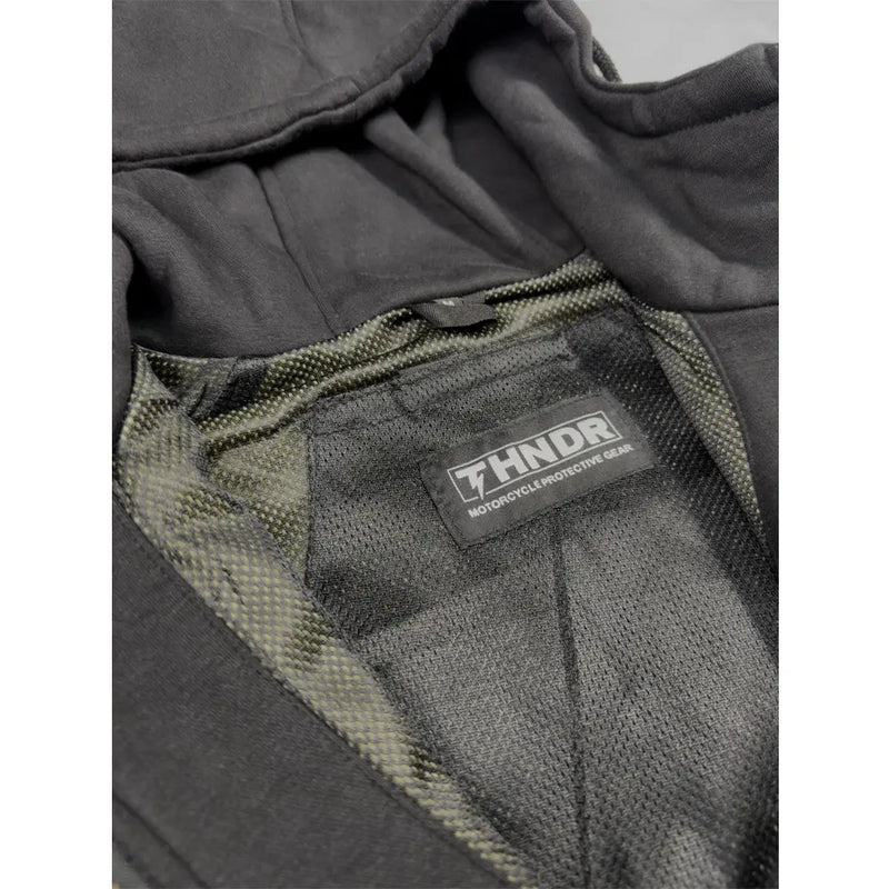THNDR Blackout Motorrad Kevlar Hoodie