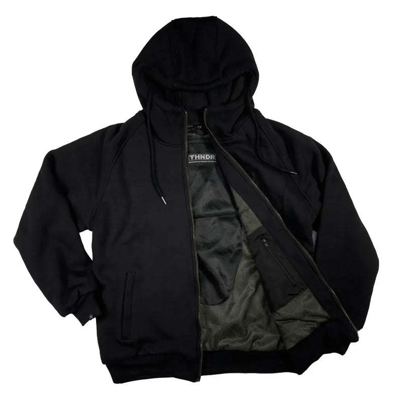 THNDR Blackout Motorrad Kevlar Hoodie