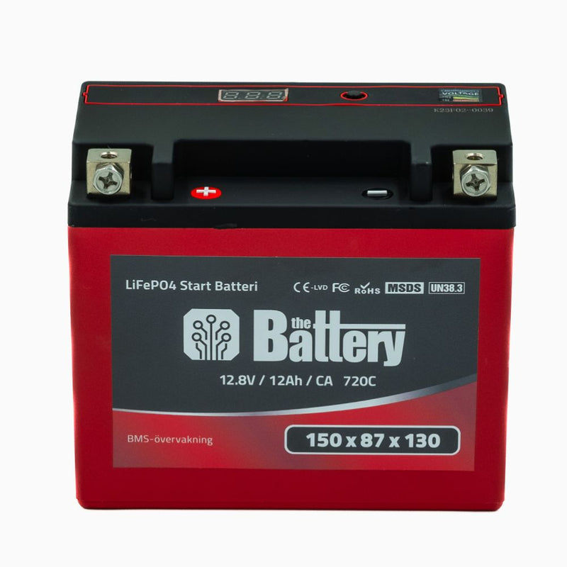 The Battery LiFePO4 Lithium Motorcycle Battery 12-BS 12.8V 12Ah (20ah PBEQ)