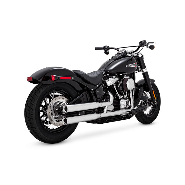 Vance & Hines Eliminator 300 PCX Slip-On Mufflers for Harley 18-24 Softail Fat Boy FLFB / FLFBS (read note) / Chrome