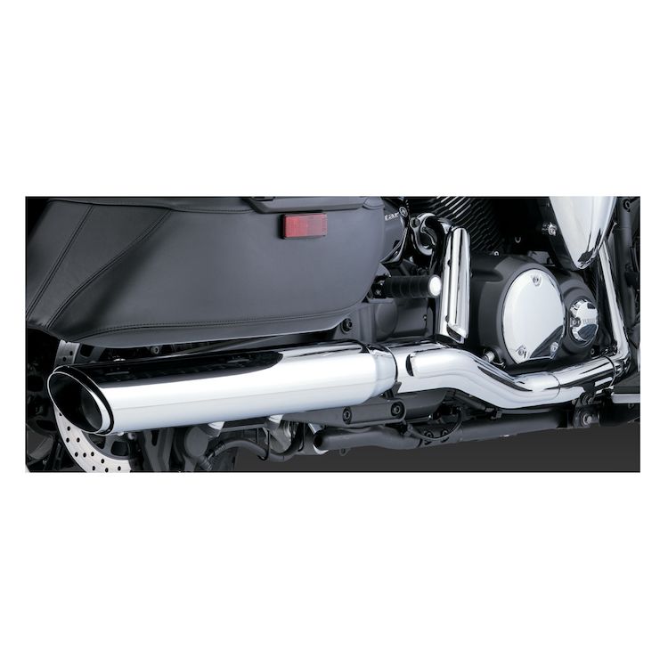 Vance & Hines Twin Slash Chrome Slip-On Muffler for Yamaha XVS950 / A / CT 09-16