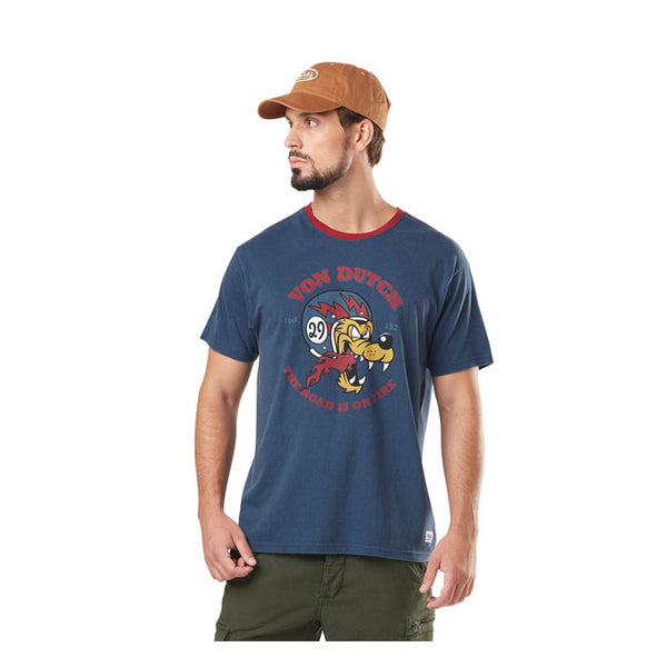 Von Dutch Dog T-Shirt Blue / S