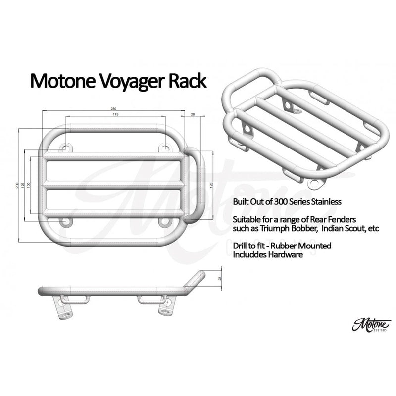 Motone Voyager Universal-Motorradgepäckträger