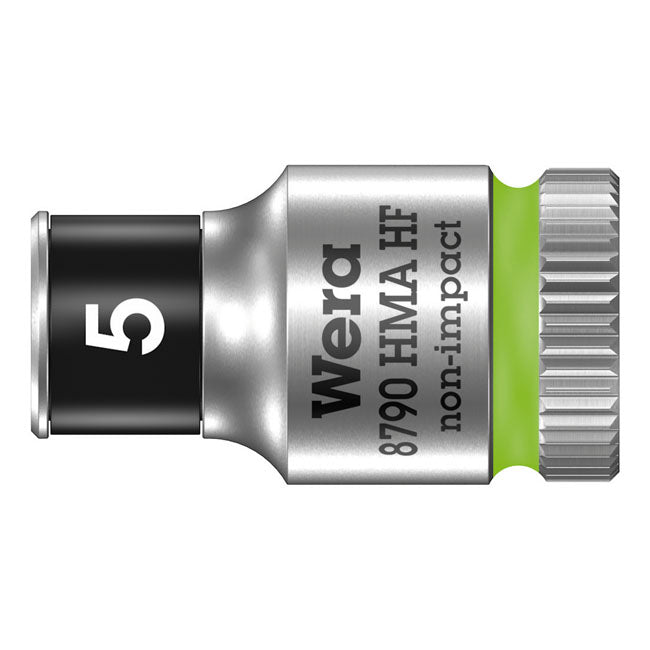 Wera Sockets 50mm Wera Zyklop 1/4" Socket with Holding Function Metric Sizes Customhoj