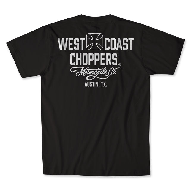 West Coast Choppers Motorcycle T-Shirt Black/White / S  - Customhoj