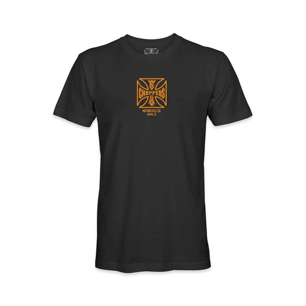 West Coast Choppers OG ATX Orange Print T-Shirt Black / S