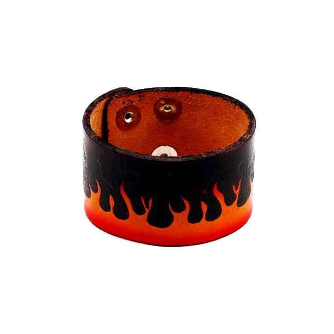 AMIGAZ Armband Amigaz Embossed Rising Fire Skinn Strap Bracelet Customhoj