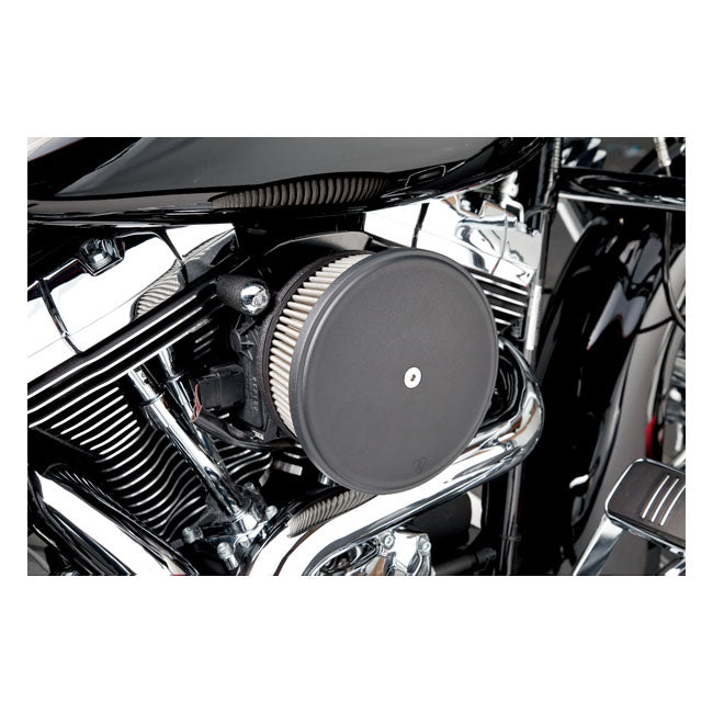Arlen Ness Air Cleaner Harley 01-15 Softail; 99-17 Dyna (excl. 2017 FXDLS); 02-07 FLT/Touring / Black Arlen Ness Stage 2 Big Sucker Air Cleaner with cover for Harley Customhoj