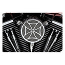 Cobra Air Cleaner Harley 16-17 Softail; 2017 FXDLS; 08-16 Touring, Trike. (e-throttle) / Chrome Cobra Naked Air Cleaner Cross for Harley Customhoj