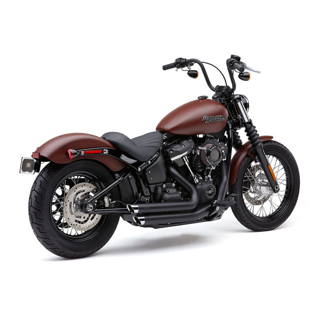 Cobra HD Softail Exhaust System FLDE Deluxe; FXLR Low rider; FLSL Slim; FXBB Street Bob 18-21 / Black Cobra Speedster SlashDown Exhaust Softail 18-21 Black / Chrome Customhoj