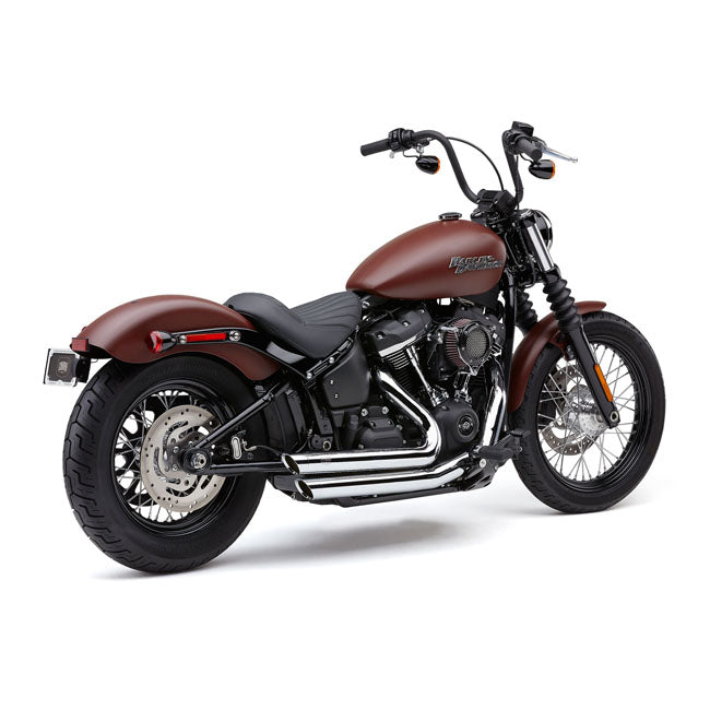 Cobra HD Softail Exhaust System FLDE Deluxe; FXLR Low rider; FLSL Slim; FXBB Street Bob 18-21 / Chrome Cobra Speedster SlashDown Exhaust Softail 18-21 Black / Chrome Customhoj