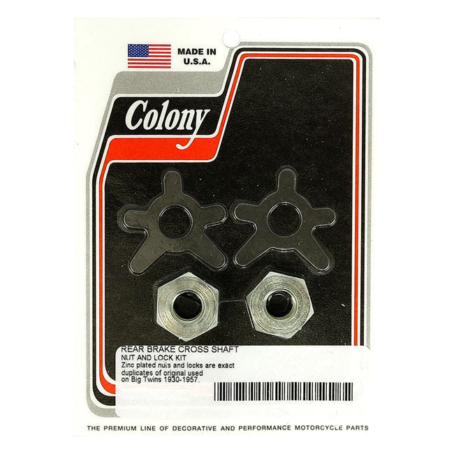 COLONY Trumbroms montering Colony Brake Shaft Lock & Nut Kit Zink BT 30-57 Customhoj