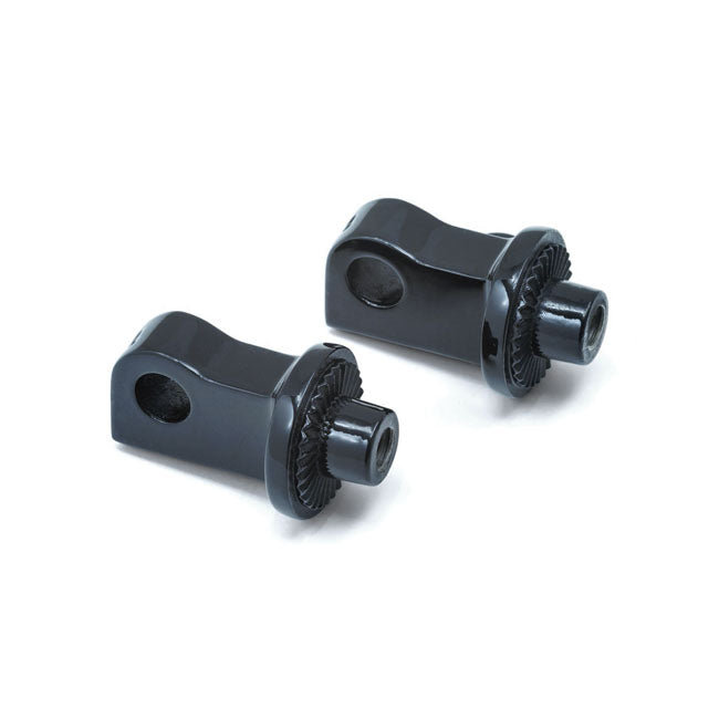 Kuryakyn Kuryakyn Adapters XL1200C 11-20 / Front / Gloss Black Kuryakyn Splined Footpeg Adapters for Harley Customhoj