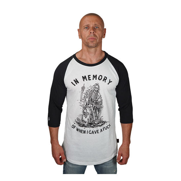 LETHAL THREAT Skjorta Lethal Threat In Memory raglan Skjorta Vit/Svart Customhoj