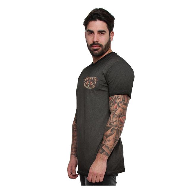 Lucky 13 T-shirt Lucky 13 Amped T-Shirt Washed Svart Customhoj