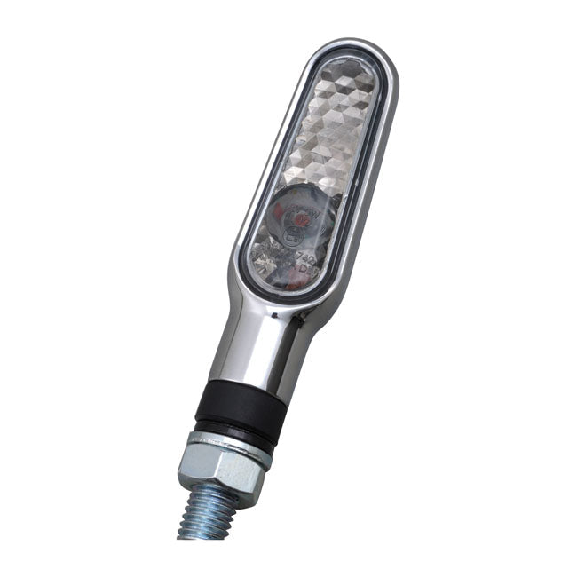 MCS Blinkers MCS D-Light Blinkers Svart/Silver/Krom Customhoj