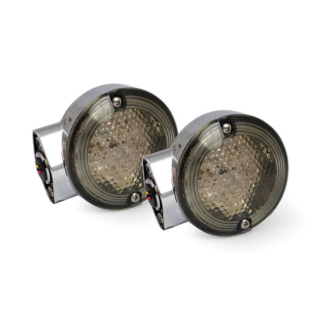 MCS Blinkers LED FLH LED Blinkers Svart/Krom Customhoj