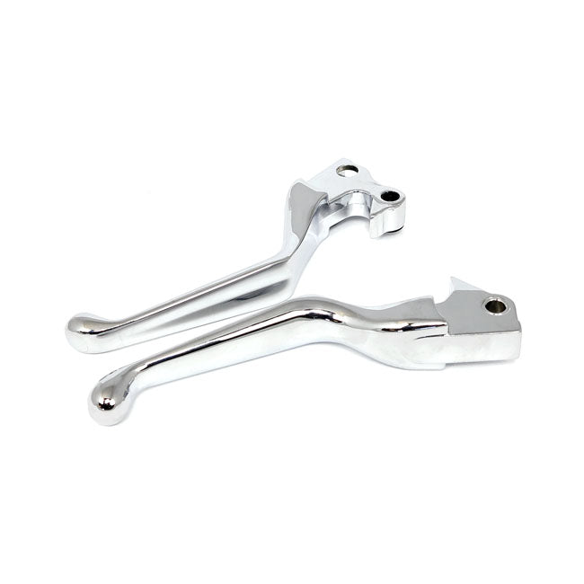 MCS Broms- & Kopplingsgrepp kit Krom / 04-13 XL; 08-12 XR1200(NU) STD Broms och kopplingshandtag HD Svart / Krom Customhoj