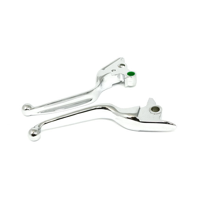 MCS Broms- & Kopplingsgrepp kit Krom / Vajerkoppling - 15-17 Softail (excl. FLSS, FLSTFBS with hydr. clutch) (NU) STD Broms och kopplingshandtag HD Svart / Krom Customhoj