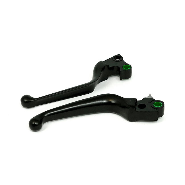 MCS Broms- & Kopplingsgrepp kit STD Broms och kopplingshandtag HD Svart / Krom Customhoj