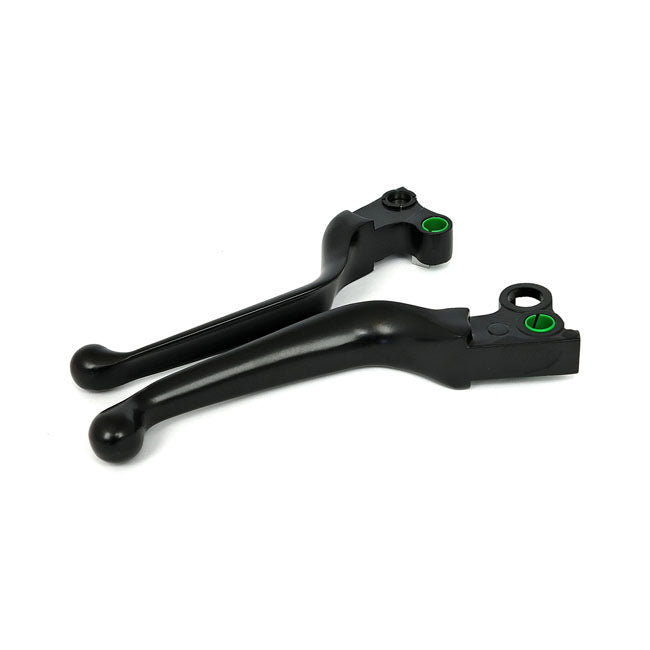 MCS Broms- & Kopplingsgrepp kit Svart / 82-95 B.T., XL(NU) STD Broms och kopplingshandtag HD Svart / Krom Customhoj