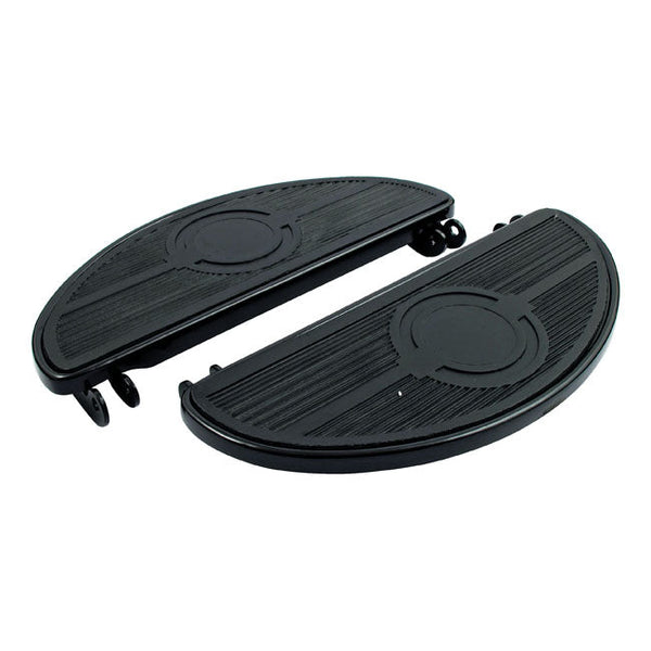 MCS Floorboards Harley 40-84; FL, FLH / Black Oval Old Style Floorboards for Harley Customhoj