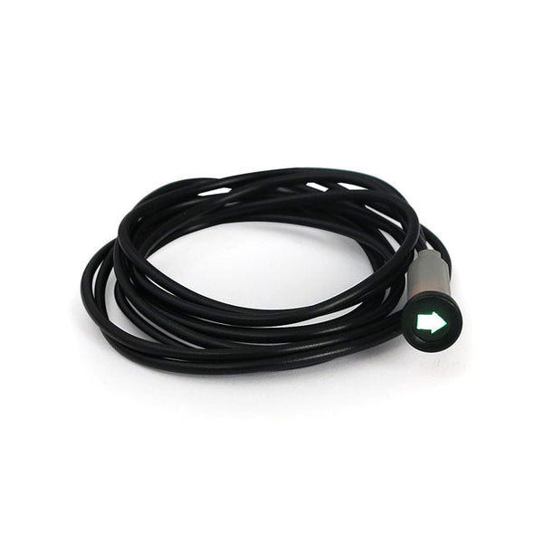 MCS Indikatorlampor 3/8 (9.5mm) Indikatorlampa Blinkers Grön med Symbol Customhoj