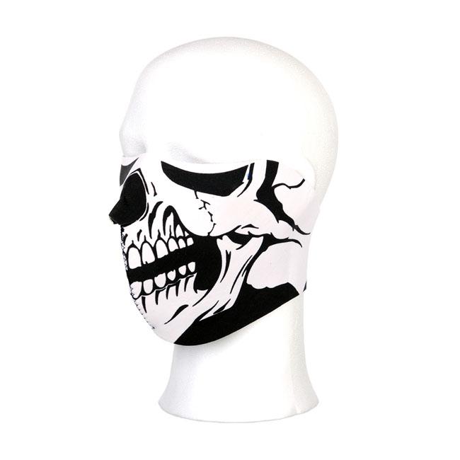 Halbgesichtige weiße Totenkopfmaske
