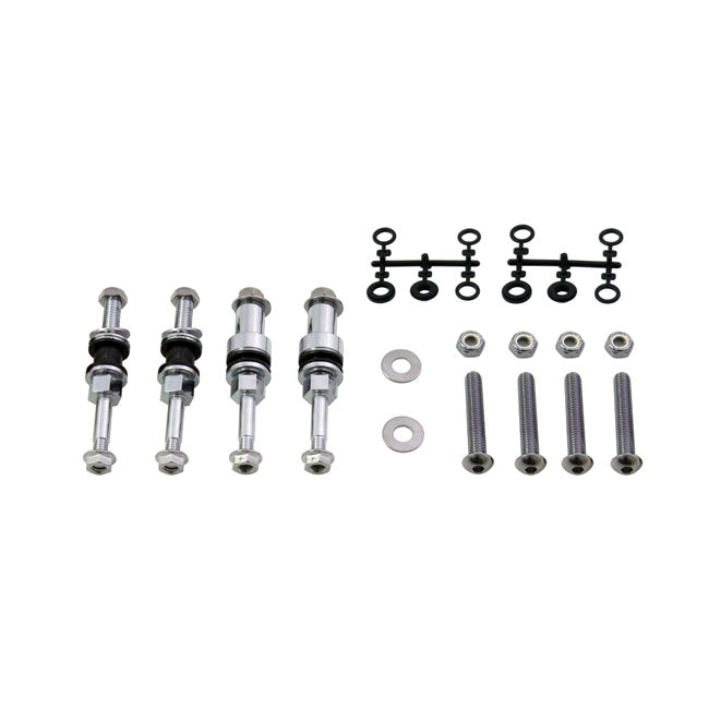 MCS Sissy Bar Parts 00-02 FLSTC; 00-02 FLSTS (compatible with OEM style saddlebags) (OEM: 53822-00) Sissy Bar Docking Hardware Kit Detachable Plates for Harley Customhoj