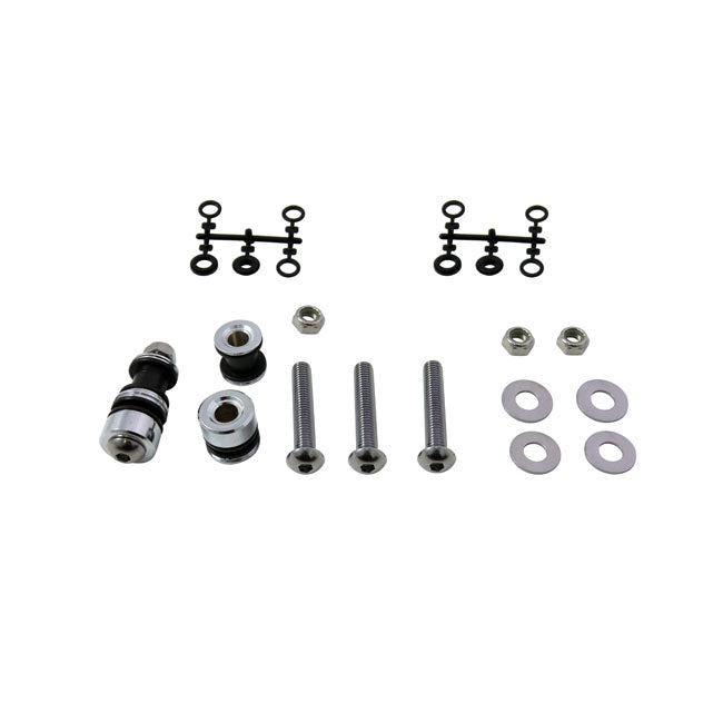 MCS Sissy Bar Parts 00-02 FXST, FXSTB, FXSTS, FLSTF (without saddlebags) (OEM: 53824-00) Sissy Bar Docking Hardware Kit Detachable Plates for Harley Customhoj