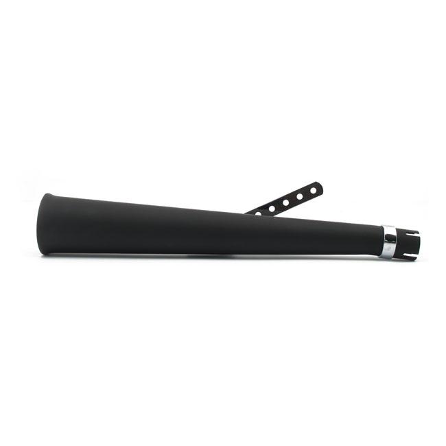 MCS Universal Slip-On SEI Megaphone Upswept Universal Slip-On Muffler 24" Black / Chrome Customhoj