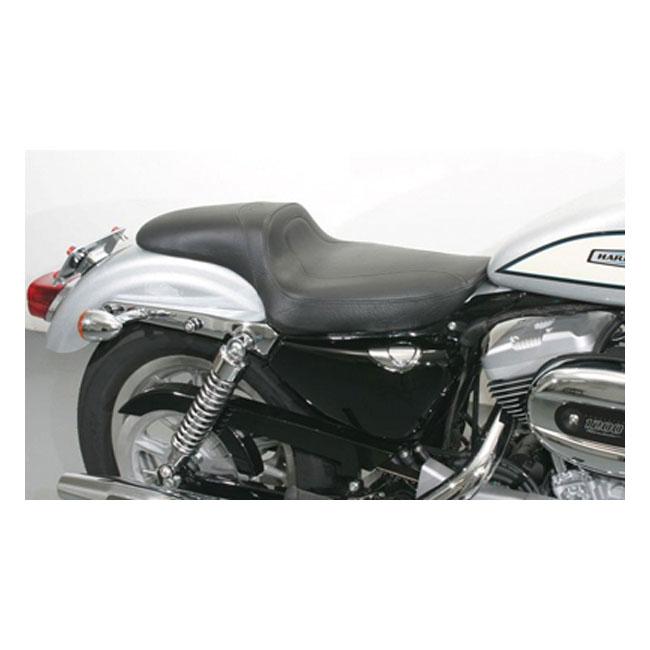 MUSTANG HD Sportster sadlar Mustang Fastback 2-Up Sadel XL 04-21 3.3 Gal Customhoj