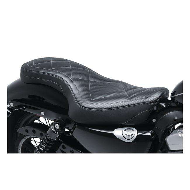 MUSTANG HD Sportster sadlar Mustang Super Tripper Sadel Carbon XL 04-21 Customhoj