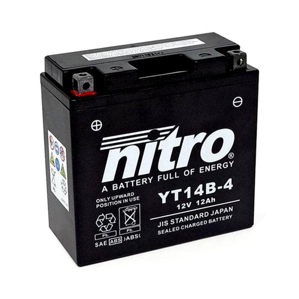 NITRO Batteri AGM/Gel Nitro YT14B-4 AGM Batteri Customhoj