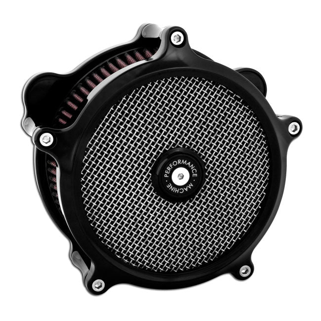 Performance Machine Air Cleaner Harley 18-22 Softail; 17-22 Touring; 17-22 Trikes / Black Performance Machine Super Gas Interchange Air for Harley Customhoj