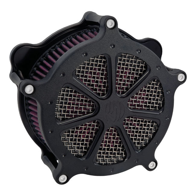 Roland Sands Design Air Cleaner Harley CV carb: 93-06 Big Twin; Delphi inj.: 01-15 Softail; 04-17 Dyna (excl. 2017 FXDLS); 02-07 FLT/Touring / Wrinkle Black Roland Sands Designs Venturi Air Cleaner Speed 7 for Harley Customhoj