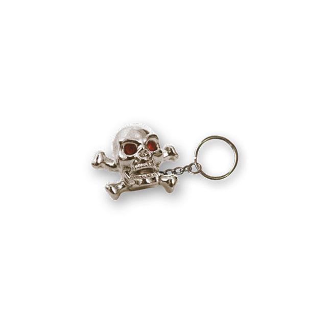 TRIKTOPZ Nyckelring Triktopz Skull N Bones Nyckelring Krom Customhoj