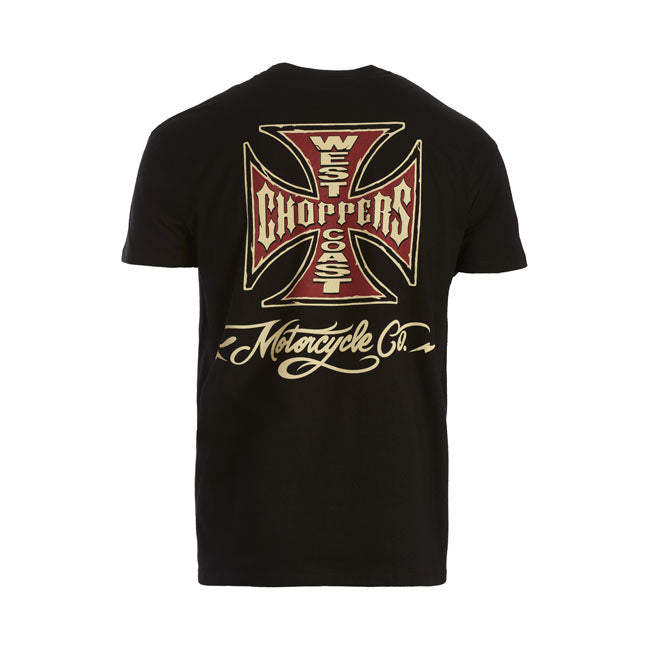 West Coast Choppers T-shirt WCC Motorcycle Co. T-shirt Black Customhoj