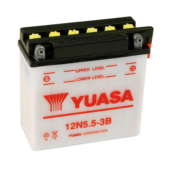 YUASA Batteri Bly Yuasa 12V Blybatteri. 5.5Ah L138xB61xH131mm Customhoj